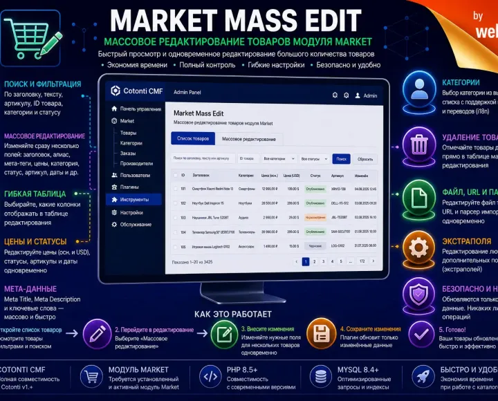 массовое редактирование товаров - плагин - marketmassedit.webp