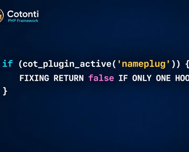 Баг в ядре Cotonti при проверки активности плагина с всего одним хуком - cot-plugin-active-false.webp