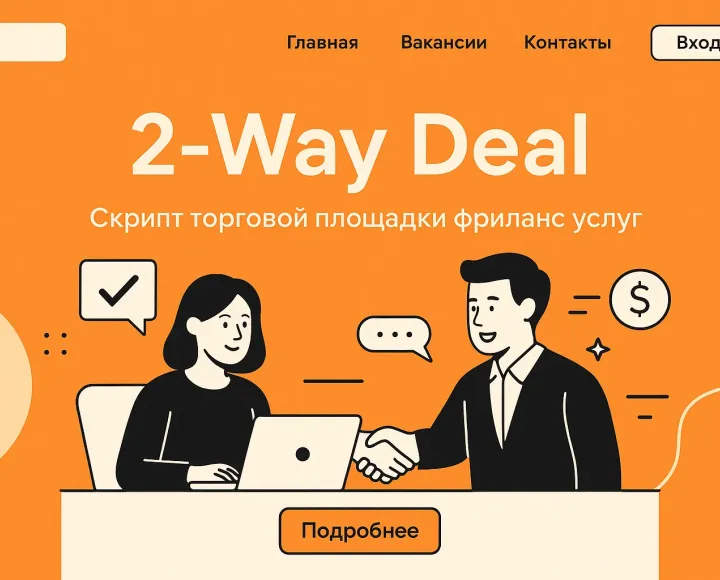 2-Way Deal  - Скрипт торговой площадки фриланс услуг - 2-way-deal-script-freelance-marketplace.webp