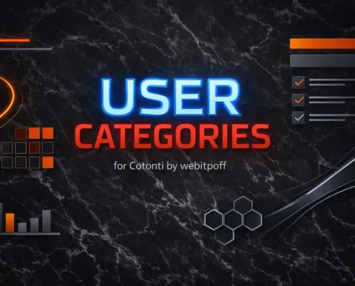 User Categories — это плагин для Cotonti, который позволяет пользователям выбирать специализации, навыки и направления профессиональной деятельности, в которых они работают на фриланс-бирже или торговой площадке. - usercategories.webp