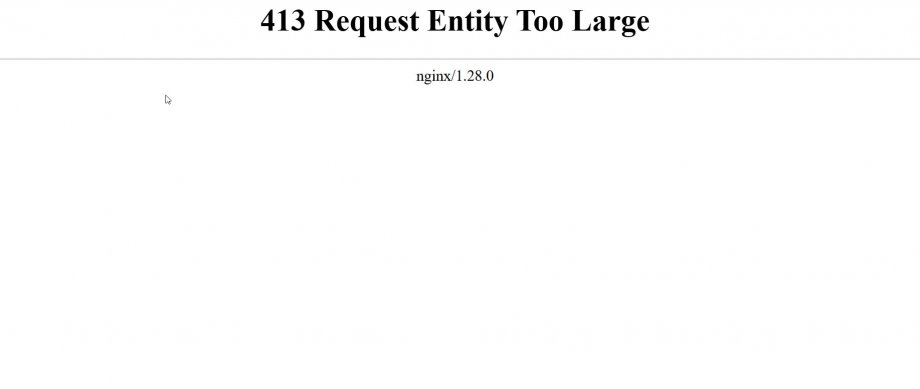 [Closed] 413 Request Entity Too Large при загрузке больших файлов в MarketOrders