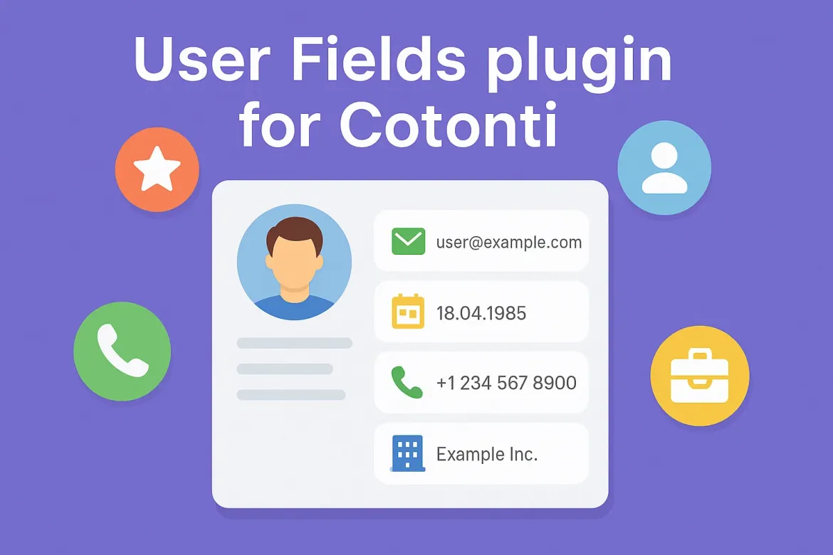 Userfields Plugin for CMF Cotonti 0.9.26