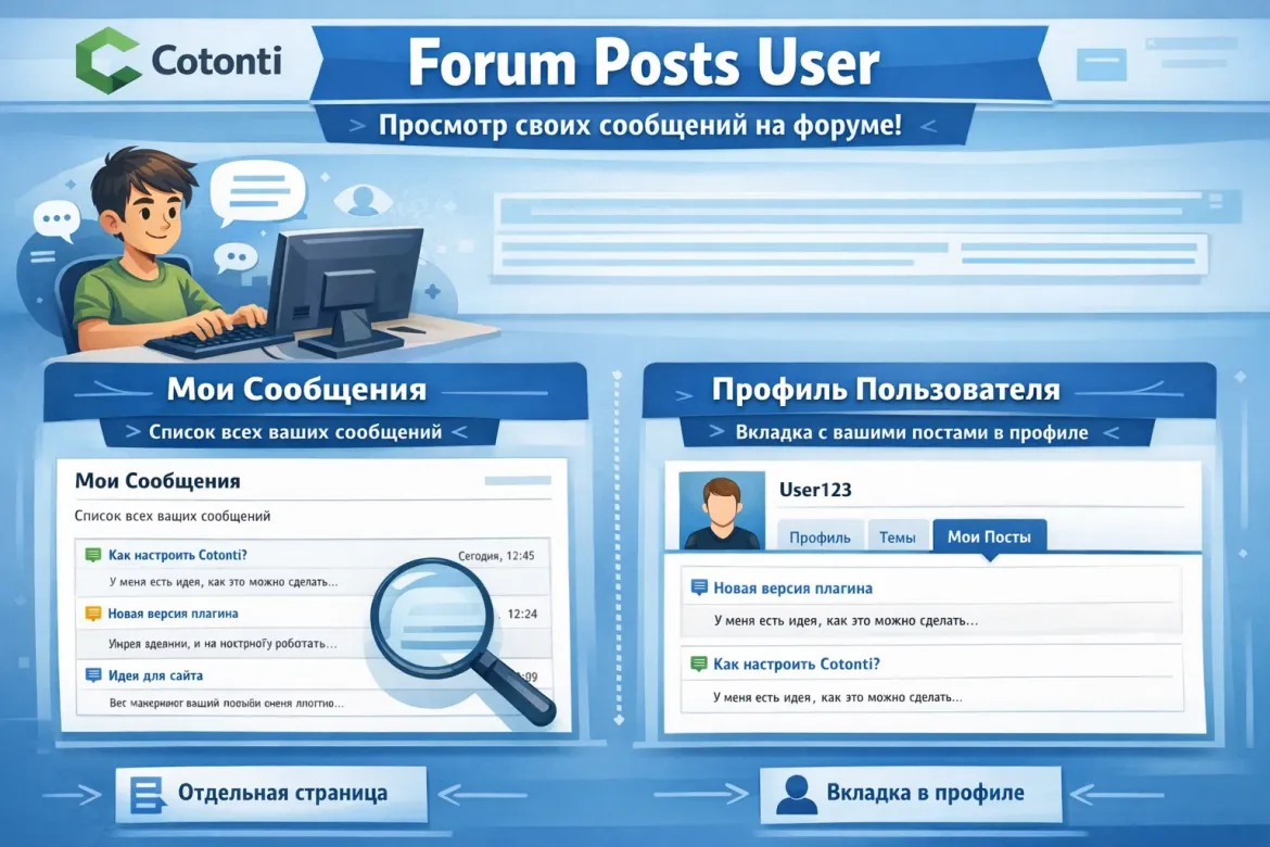Плагин Forum Posts User для Cotonti