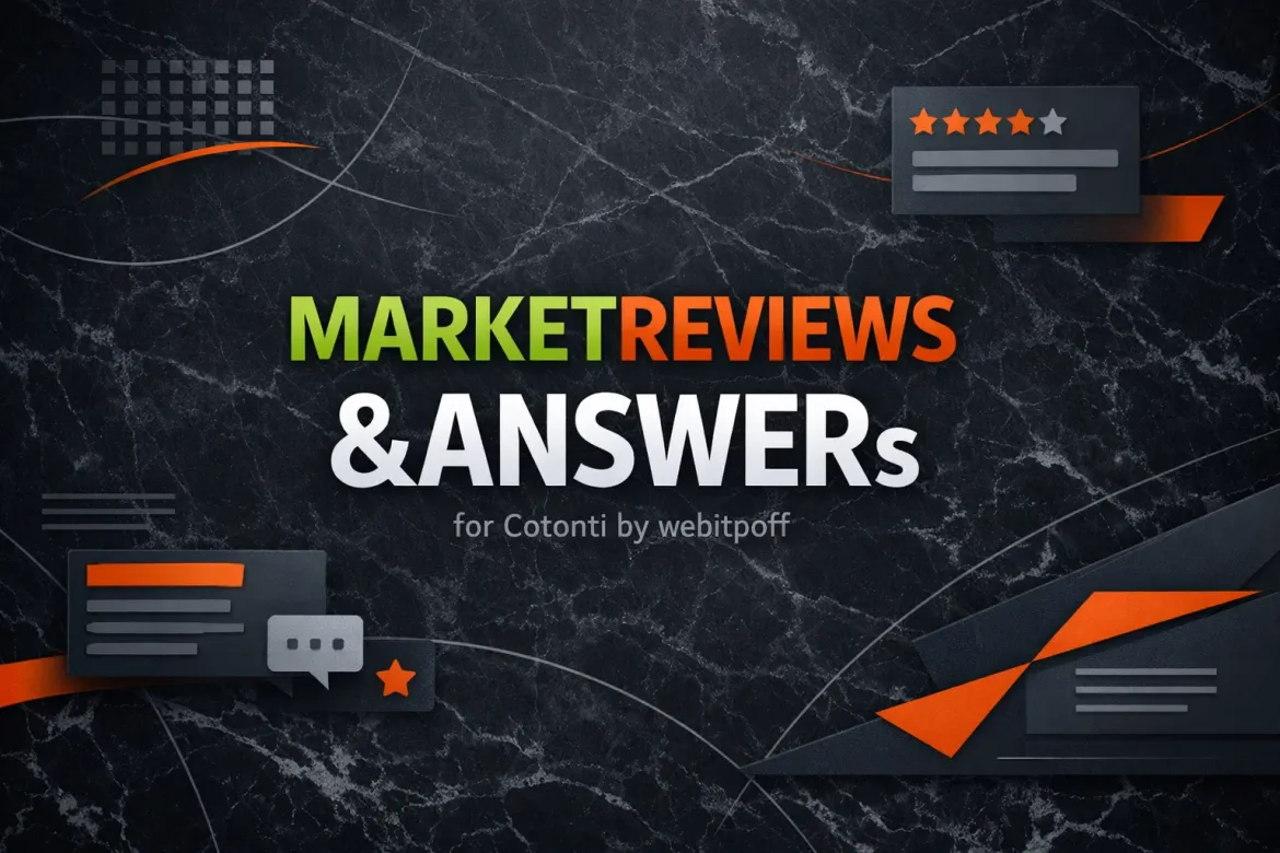 "Market Reviews" - Отзывы к товарам с ответами