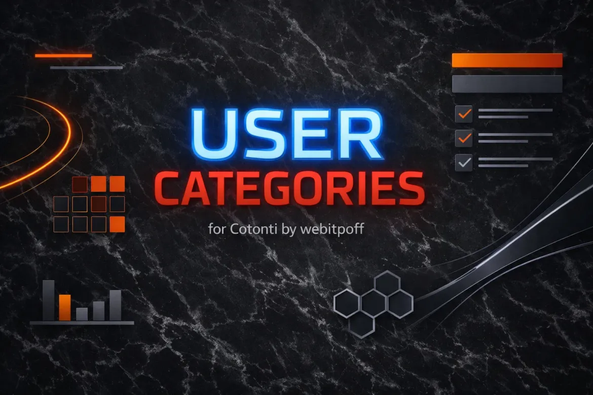 User Categories - категории пользователей и специализации