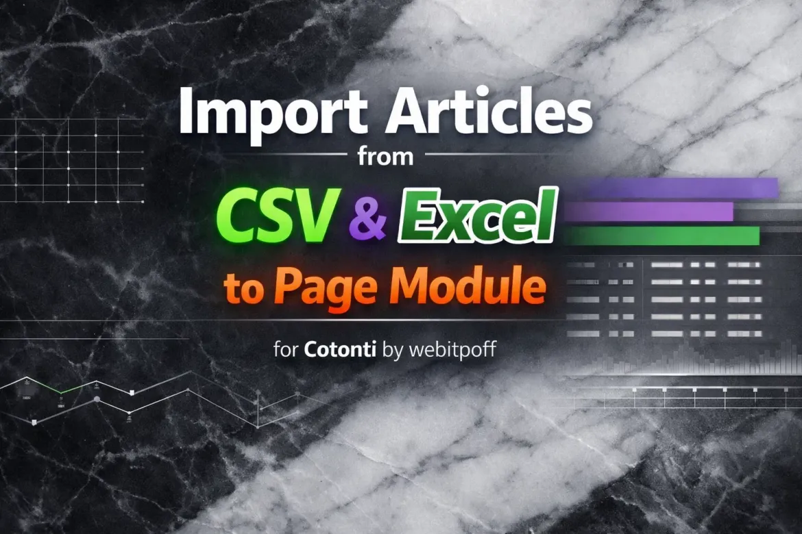 Импорт статей из CSV Excel в модуль Page Cotonti