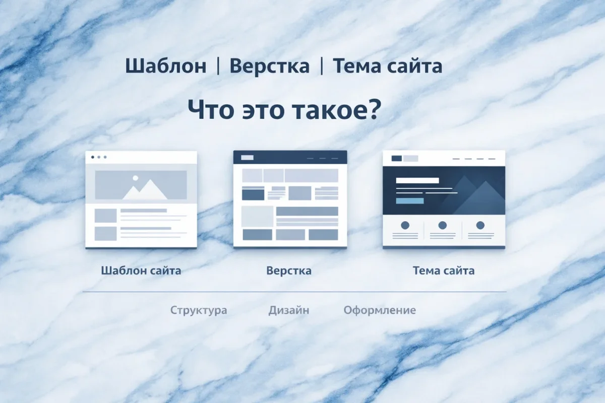 Шаблон, верстка и тема сайта. Что это такое?