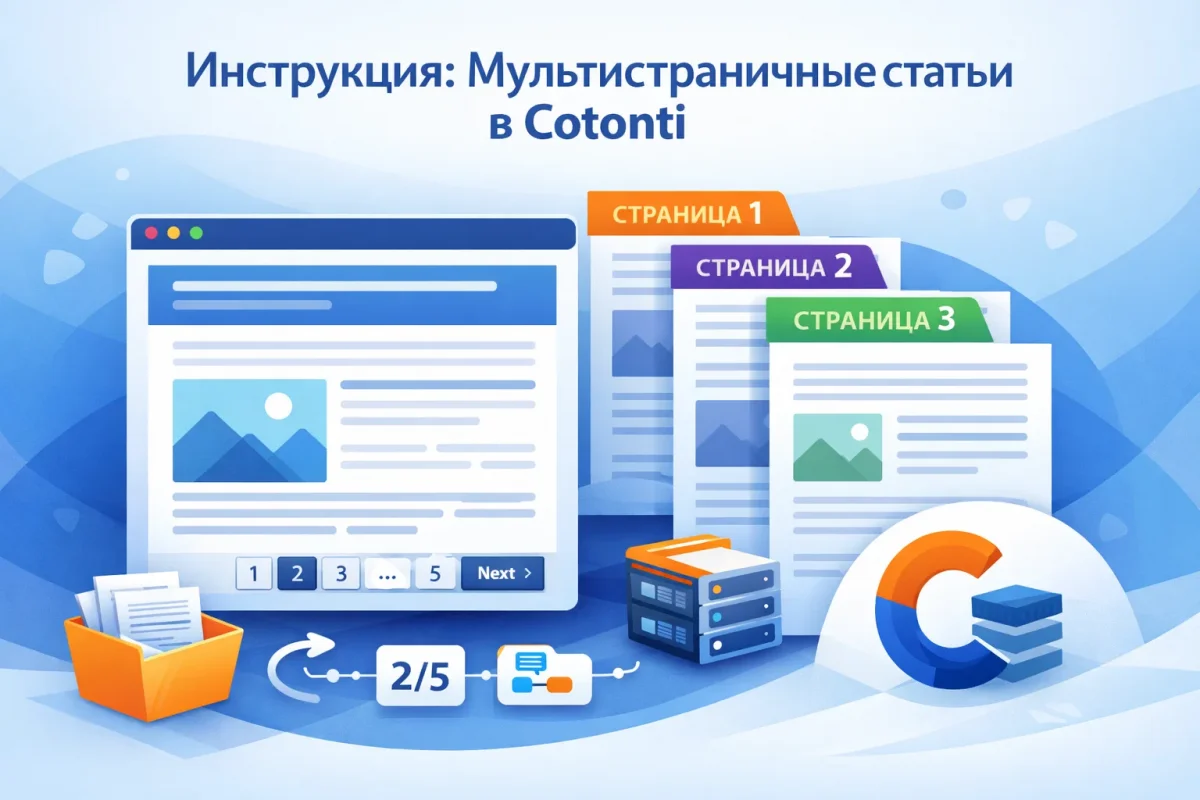 Мультистраничные статьи в Cotonti