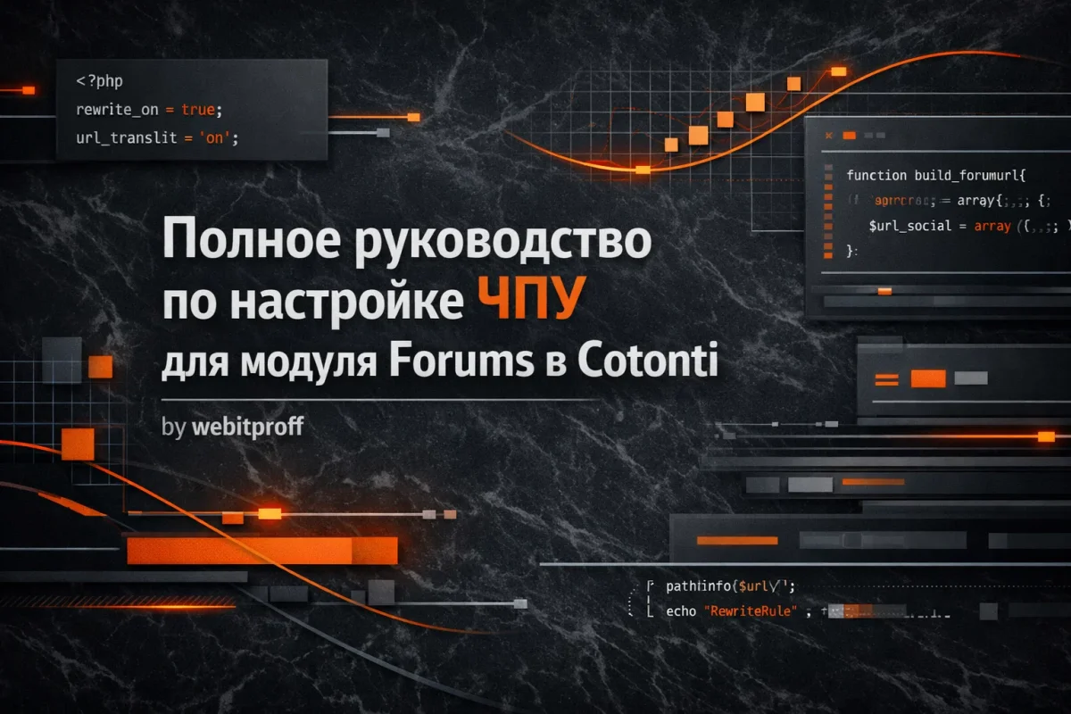 Полное руководство по настройке ЧПУ для модуля Forums в Cotonti